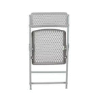 Chaise pliante confort 4 paquets de la collection Ava de Hampden Furnishings, platine