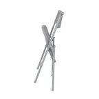 Chaise pliante confort 4 paquets de la collection Ava de Hampden Furnishings, platine