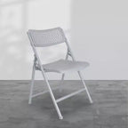 Chaise pliante confort 4 paquets de la collection Ava de Hampden Furnishings, platine