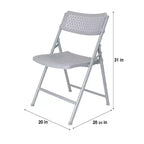 Chaise pliante confort 4 paquets de la collection Ava de Hampden Furnishings, platine