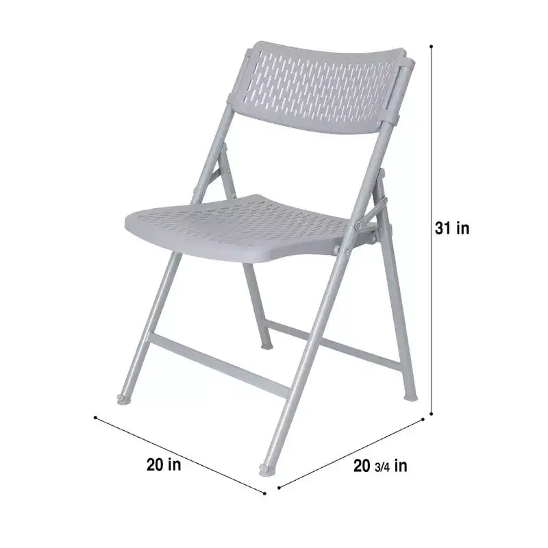 Chaise pliante confort 4 paquets de la collection Ava de Hampden Furnishings, platine