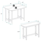 Console et table à manger pliante convertible en bois massif marron chaud - Flora Home
