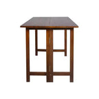 Console et table à manger pliante convertible en bois massif marron chaud - Flora Home