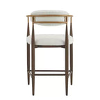 Christopher Knight Home Lot de 2 tabourets de bar modernes en fer rembourrés Liam de 63,5 cm Beige/Marron