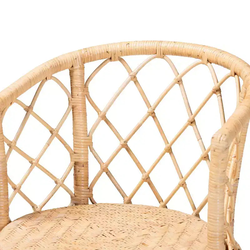 bali & pari Ayu Tabouret de comptoir pivotant en rotin naturel