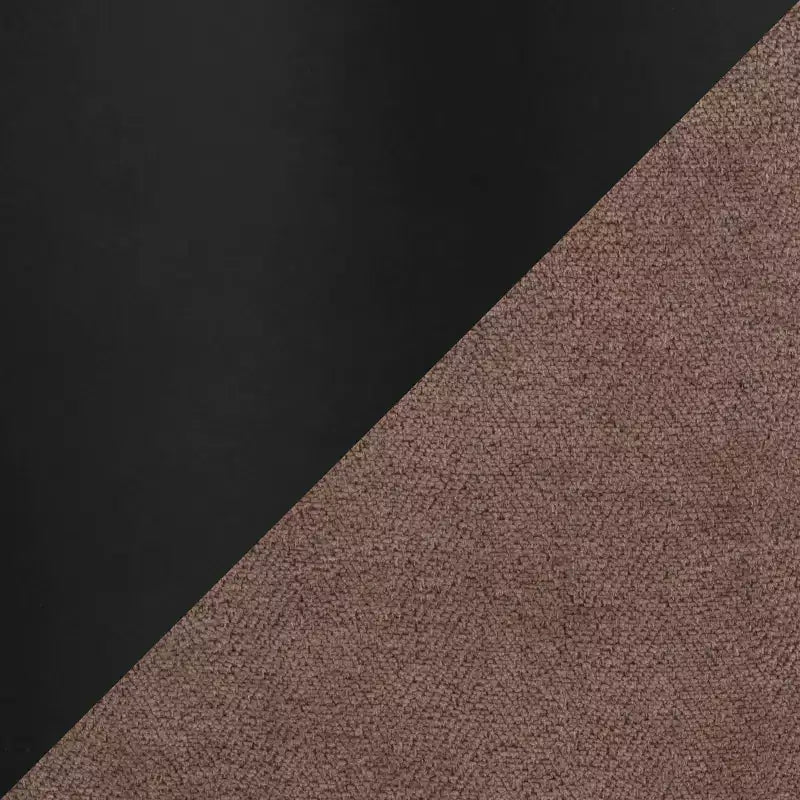 LumiSource - Lot de 2 tabourets de bar réglables Hank en métal noir et tissu marron