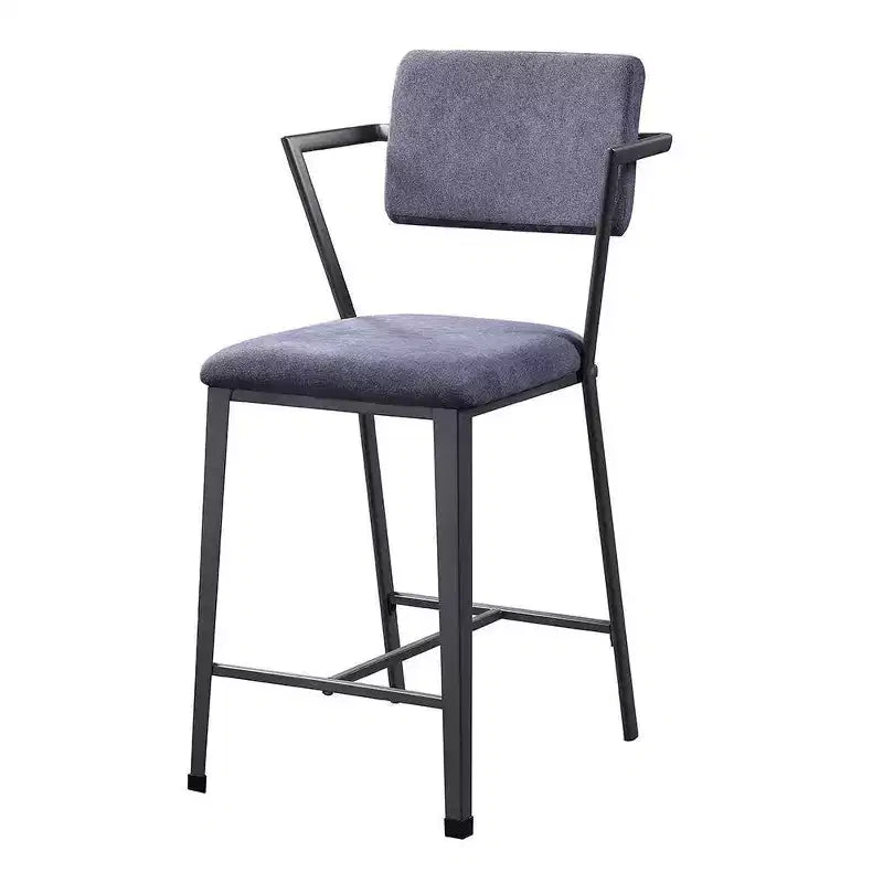 Cargo 24" Counter Height Barstool Fabric and Gunmetal - Acme Furniture