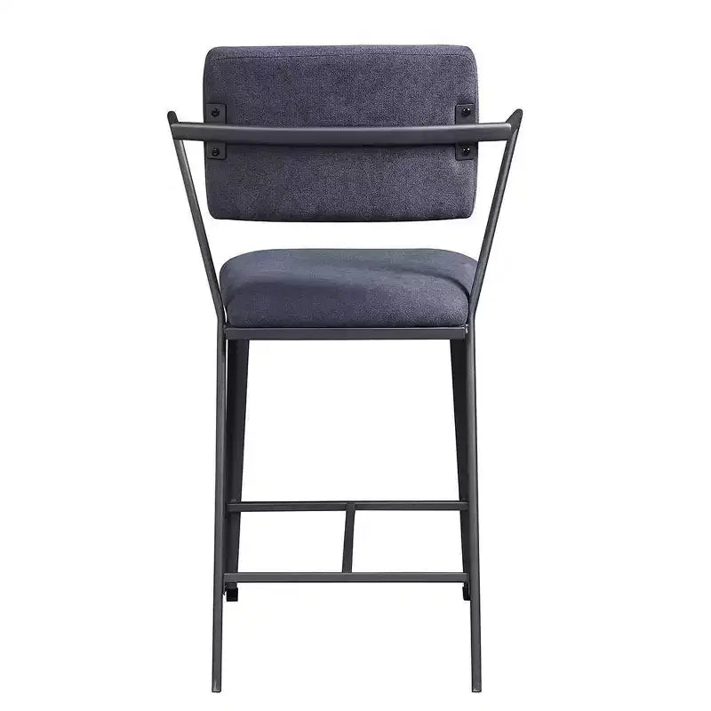 Tabouret de bar Cargo 24 po, hauteur comptoir, tissu et fini canon de fusil - Acme Furniture