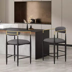Christopher Knight Home Lot de 2 tabourets de bar Elmore 63,5 cm anthracite/noir/doré