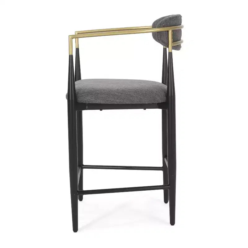 Christopher Knight Home Lot de 2 tabourets de bar Elmore 63,5 cm anthracite/noir/doré
