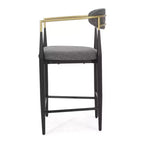 Christopher Knight Home Lot de 2 tabourets de bar Elmore 63,5 cm anthracite/noir/doré