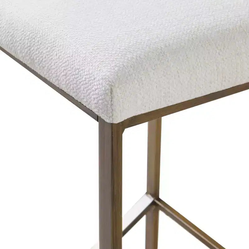 Tabouret de bar sans dossier Ink+Ivy Marino 66 cm (hauteur de comptoir) : fini bronze, siège rembourré