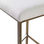 Tabouret de bar sans dossier Ink+Ivy Marino 66 cm (hauteur de comptoir) : fini bronze, siège rembourré