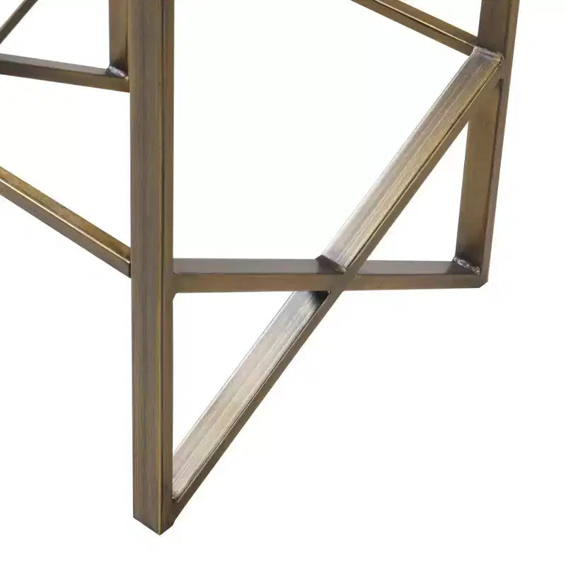 Tabouret de bar sans dossier Ink+Ivy Marino 66 cm (hauteur de comptoir) : fini bronze, siège rembourré