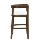Christopher Knight Home Lot de 2 tabourets de bar à hauteur de comptoir Mary en bois d'hévéa rembourré avec dossier incurvé ouvert, noyer