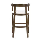 Christopher Knight Home Lot de 2 tabourets de bar à hauteur de comptoir Mary en bois d'hévéa rembourré avec dossier incurvé ouvert, noyer