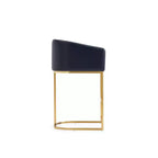 Manhattan Comfort Lot de 3 tabourets de bar hauteur comptoir Louvre Noir/Or Titane