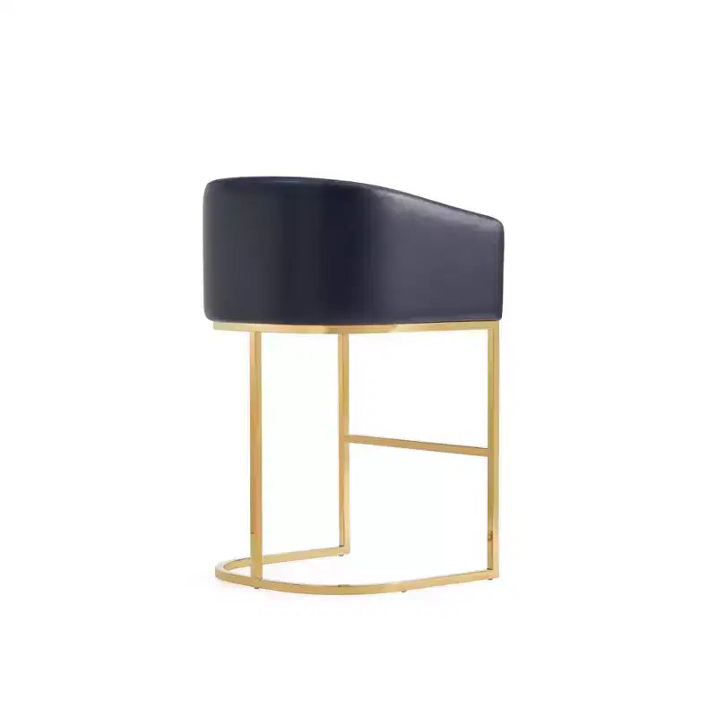 Manhattan Comfort Lot de 3 tabourets de bar hauteur comptoir Louvre Noir/Or Titane