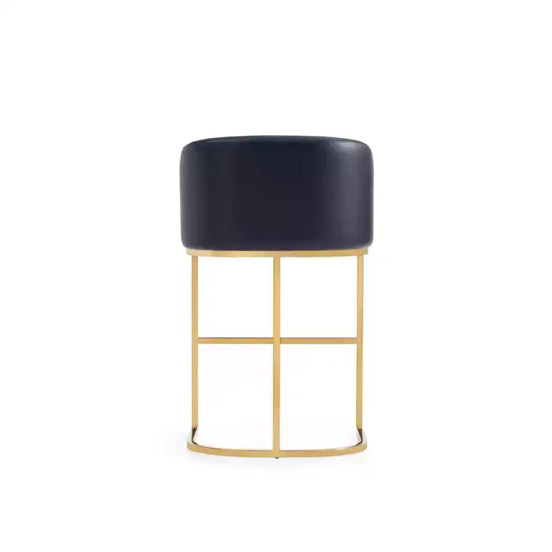 Manhattan Comfort Lot de 3 tabourets de bar hauteur comptoir Louvre Noir/Or Titane