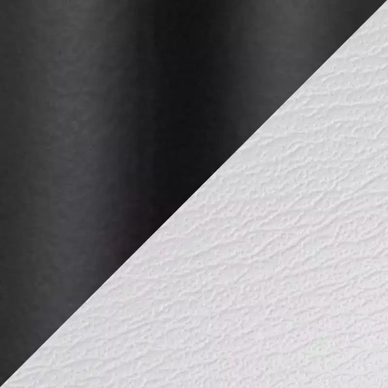 Lot de 2 tabourets de bar Ale en similicuir/acier noir/blanc – LumiSource : Rectangle rembourré, hauteur fixe, capacité 113 kg