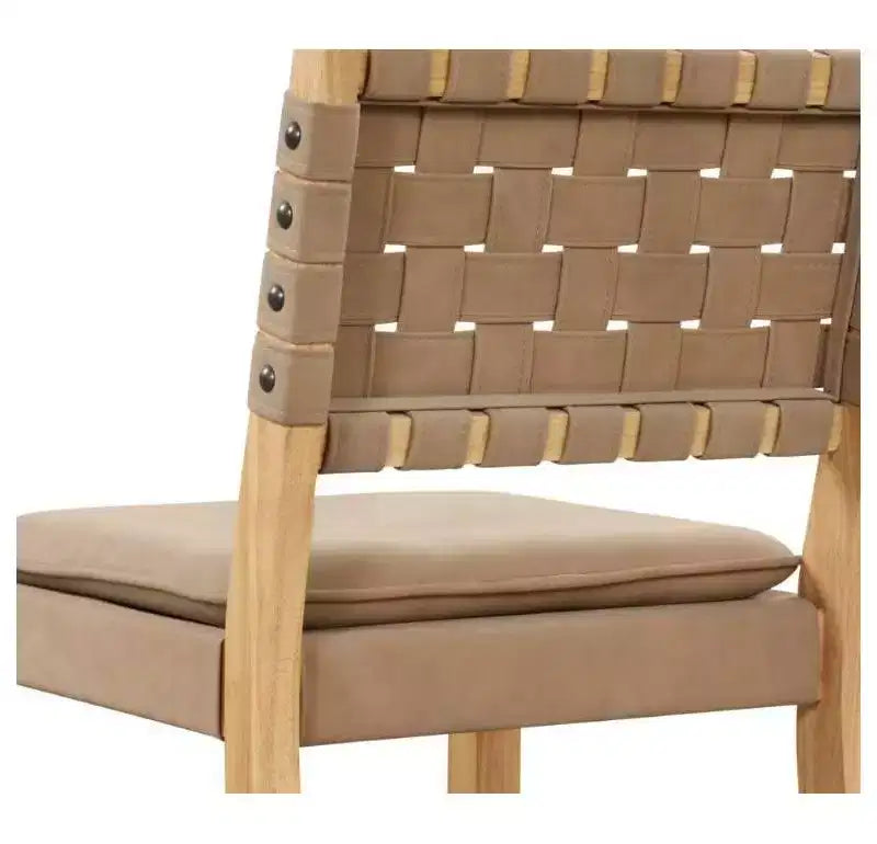 Nathan James Lot de 2 tabourets de bar Cohen en similicuir, marron