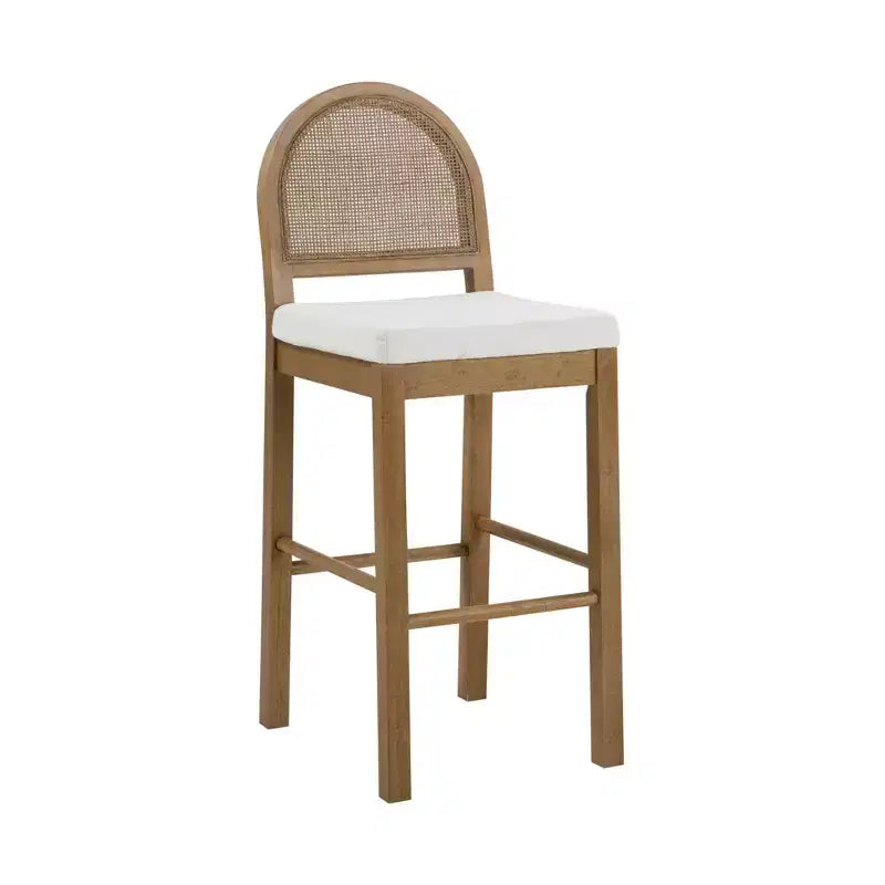 Nathan James Bailey Boucle Counter Height Barstool Light Brown