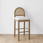 Tabouret de bar à hauteur de comptoir Boucle Nathan James Bailey Brun clair