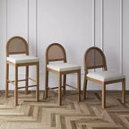 Tabouret de bar à hauteur de comptoir Boucle Nathan James Bailey Brun clair
