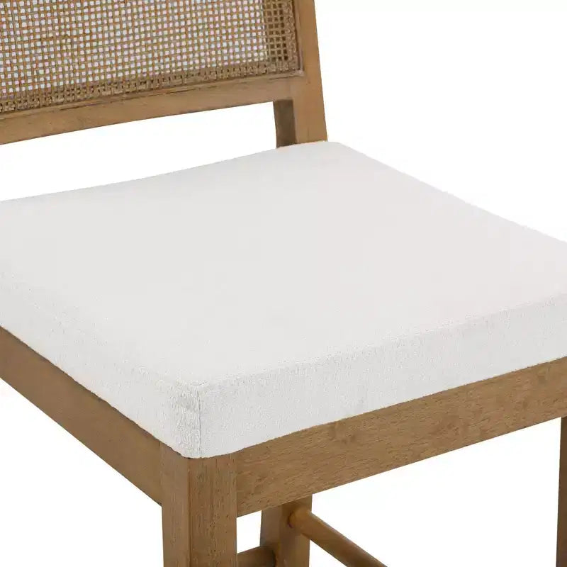Tabouret de bar à hauteur de comptoir Boucle Nathan James Bailey Brun clair