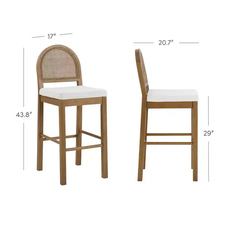 Tabouret de bar à hauteur de comptoir Boucle Nathan James Bailey Brun clair