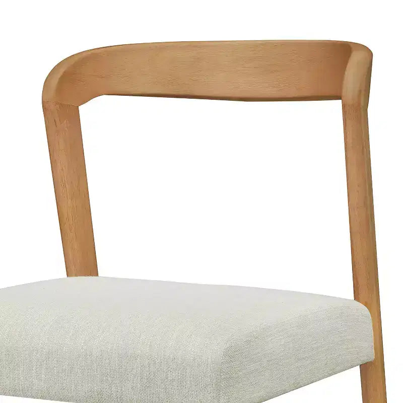 Christopher Knight Home Lot de 2 tabourets de bar contemporains Zion en bois d'hévéa rembourrés avec dossier ouvert incurvé, hauteur comptoir, naturel