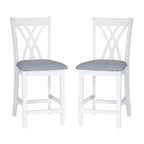 Powell Set of 2 Maggie Counter Height Barstools White