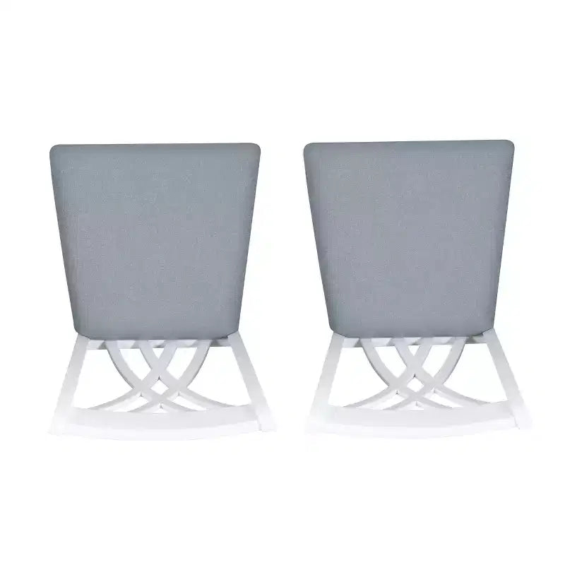 Powell Lot de 2 tabourets de bar hauteur comptoir Maggie, Blanc