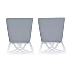 Powell Lot de 2 tabourets de bar hauteur comptoir Maggie, Blanc
