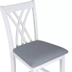 Powell Lot de 2 tabourets de bar hauteur comptoir Maggie, Blanc