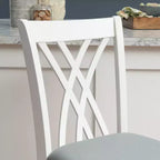 Powell Lot de 2 tabourets de bar hauteur comptoir Maggie, Blanc