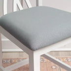 Powell Lot de 2 tabourets de bar hauteur comptoir Maggie, Blanc
