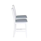 Powell Lot de 2 tabourets de bar hauteur comptoir Maggie, Blanc