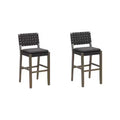 Nathan James Set of 2 Cohen Faux Leather Barstool Black