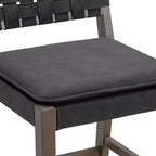 Nathan James Lot de 2 tabourets de bar Cohen en similicuir noir