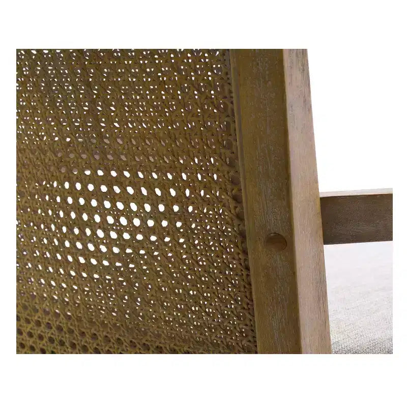 Madison Park Tabouret de bar Paulie à hauteur de comptoir avec dossier canné, crème/naturel recyclé