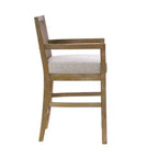 Madison Park Tabouret de bar Paulie à hauteur de comptoir avec dossier canné, crème/naturel recyclé