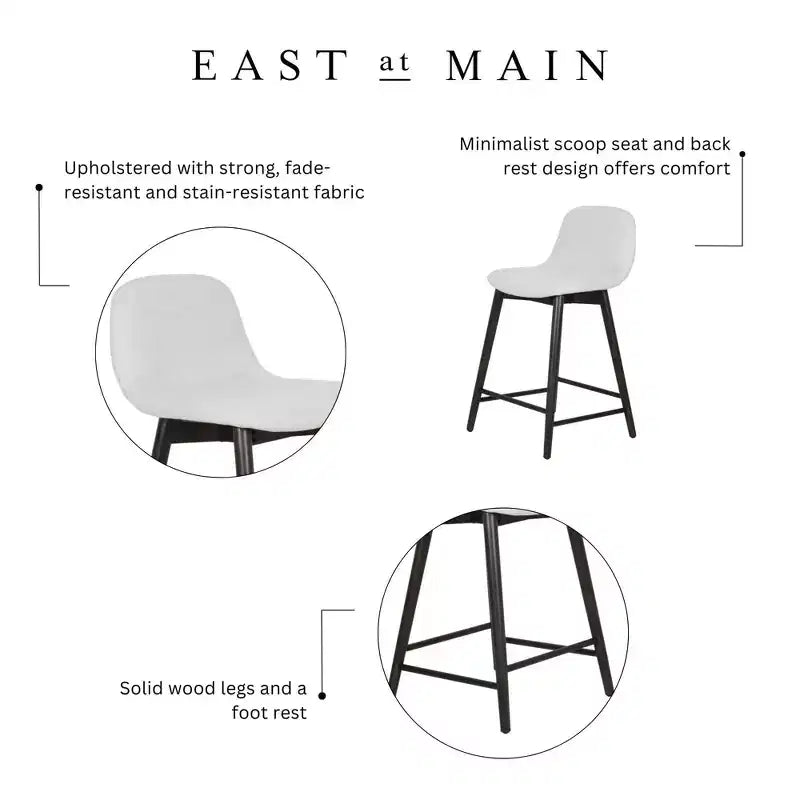 East at Main Keaton Tabouret de bar hauteur comptoir beige