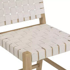 Nathan James Lot de 4 tabourets de bar Cohen en similicuir blanc