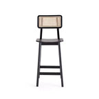 Manhattan Comfort Lot de 2 tabourets de bar hauteur comptoir Versailles en bois Noir/Naturel : Structure en frêne, finition mate, aucun assemblage requis