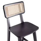 Manhattan Comfort Lot de 2 tabourets de bar hauteur comptoir Versailles en bois Noir/Naturel : Structure en frêne, finition mate, aucun assemblage requis
