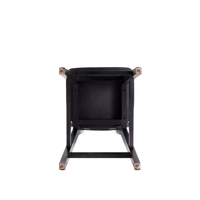 Manhattan Comfort Lot de 2 tabourets de bar hauteur comptoir Versailles en bois Noir/Naturel : Structure en frêne, finition mate, aucun assemblage requis