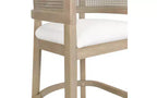 Lot de 2 tabourets de bar à hauteur de comptoir Christopher Knight Home Alaia en bois d'hévéa contemporain, rembourrés avec dossier en rotin incurvé, finition naturelle