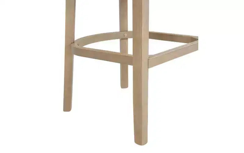 Lot de 2 tabourets de bar à hauteur de comptoir Christopher Knight Home Alaia en bois d'hévéa contemporain, rembourrés avec dossier en rotin incurvé, finition naturelle