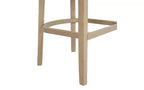 Lot de 2 tabourets de bar à hauteur de comptoir Christopher Knight Home Alaia en bois d'hévéa contemporain, rembourrés avec dossier en rotin incurvé, finition naturelle